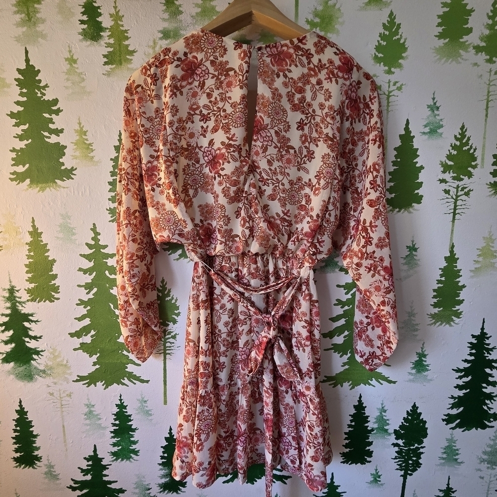 Lush Floral Pink And Cream Dress - Picture 2 of 9